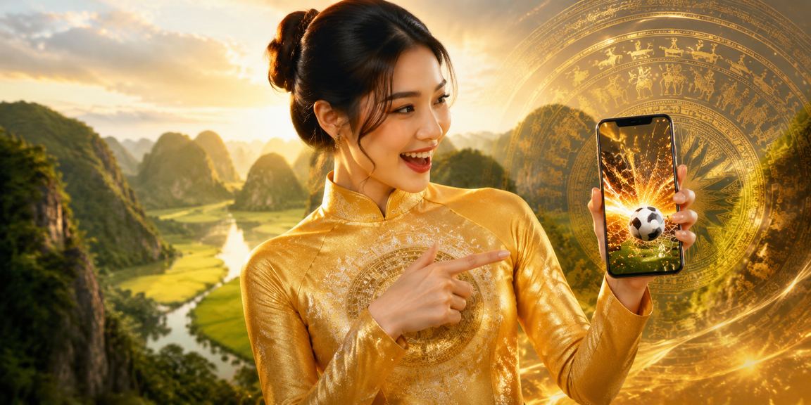 Người dùng theo dõi sự kiện thể thao tại Ninh Bình với trang phục áo dài truyền thống